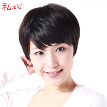 Private vitality wig set female short hair oblique bangs short straight hair natural fluffy middle-aged and elderly wig IU7151