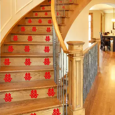 Wedding supplies creative non-woven small happy word wedding layout stairs steps wedding stickers wedding room decoration