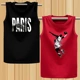 Mùa hè vai không tay áo thun nam XL cotton rộng thể thao vest béo vest vest bóng rổ - Áo vest cotton khoác vest nữ