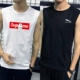 Áo thun không tay nam không tay Cotton cotton thể thao thể thao bóng rổ áo len in xu hướng áo XL - Áo vest cotton khoác vest nam