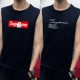 Áo thun không tay nam không tay Cotton cotton thể thao thể thao bóng rổ áo len in xu hướng áo XL - Áo vest cotton khoác vest nam