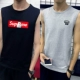 Áo thun không tay nam không tay Cotton cotton thể thao thể thao bóng rổ áo len in xu hướng áo XL - Áo vest cotton khoác vest nam