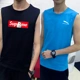 Áo thun không tay nam không tay Cotton cotton thể thao thể thao bóng rổ áo len in xu hướng áo XL - Áo vest cotton khoác vest nam