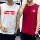 Áo thun không tay nam không tay Cotton cotton thể thao thể thao bóng rổ áo len in xu hướng áo XL - Áo vest cotton khoác vest nam