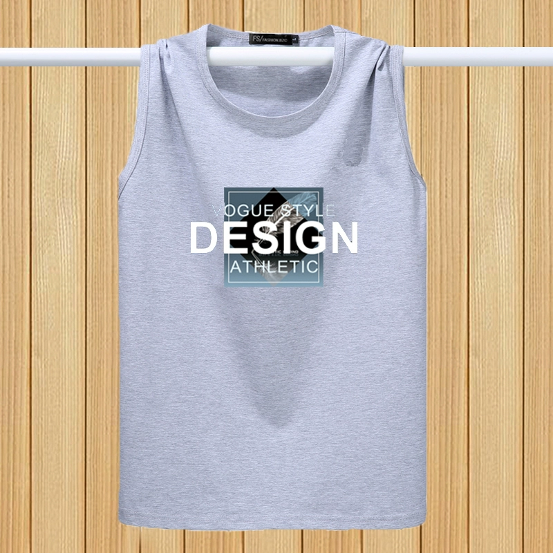 Áo thun không tay nam cộng với phân bón XL áo trễ vai chất béo cotton mỏng thể thao thoáng khí vest vest áo thun nam cotton