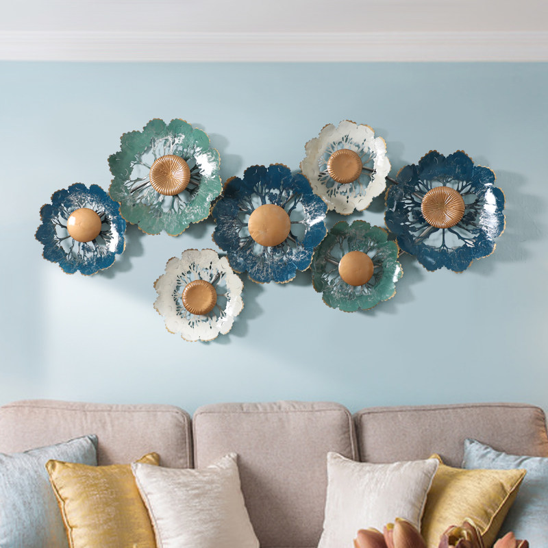 Living Room Background Wall Solid American Wall Decoration Creative Light Lavish Wall Decoration Pendant Eurostyle Wall Hanging Decoration Home Decoration