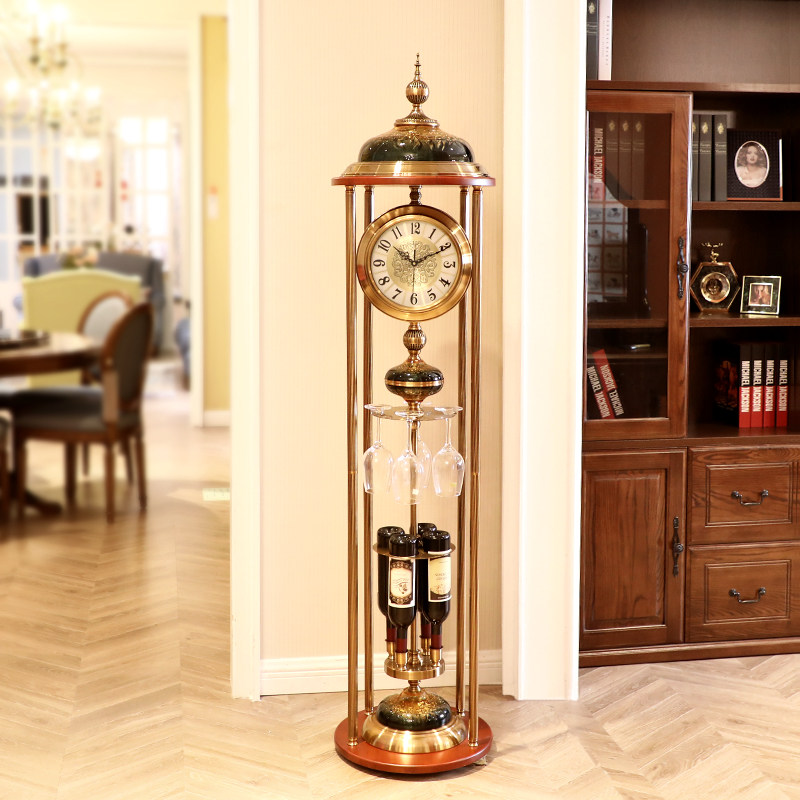 American large number floor bell living room silent extravaganza Atmospheric Large Seat Bell Eurostyle Villa Pendulum with large bell decorative standout clock