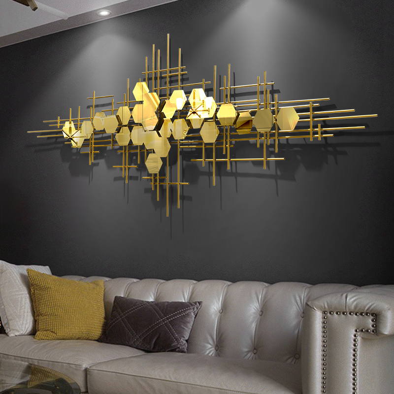 Modern light luxury wall decoration living room wall decoration sofa background wall decoration bedroom wall decoration creative metal pendant