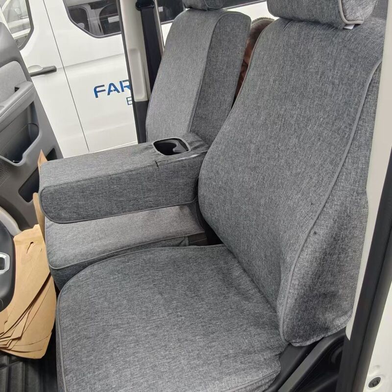 Ruiqi Ec75 New Energy Six-Seater Special Seat Cover, Thickened Linen, Fully Covered, Washable, Non-Pilling, Suitable for All Seasons