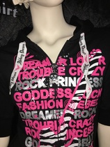abbey dawn avril Out-of-print US Buy Back cool skull letters punk rock music hooded sweatshirt