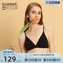 Underwear women without rims small chest bra summer thin French bra beauty back triangle cup student high school bralette