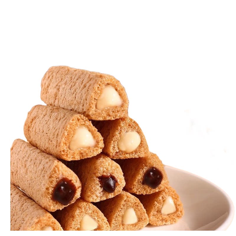 杨元帅熔岩三角酥小零食巧克力味牛奶味夹心饼干散装巧克力夹心棒