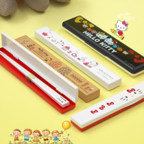 skater chopsticks set Household non-slip long chopsticks Childrens creative portable cute Japanese cartoon childrens tableware