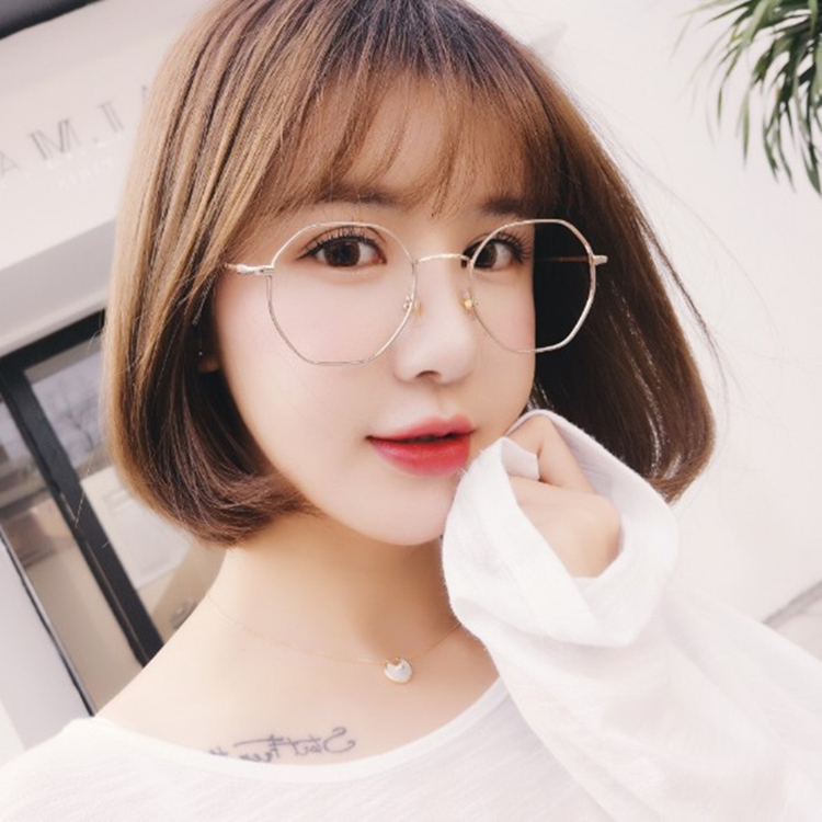 Kính cận thị nữ phiên bản thủy triều Hàn Quốc có một mức độ đa giác retro Phnom Penh đồng bằng mặt tròn khung mắt màu đỏ mô hình nam kính tom ford