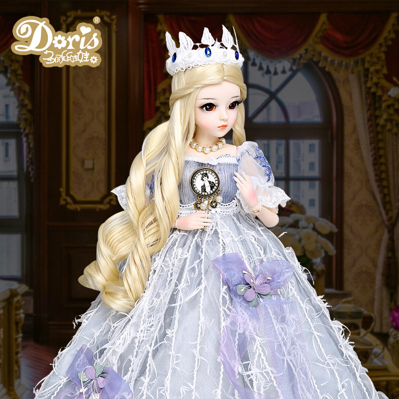 2021 new Doris Kitty doll wedding dress Princess gift box Large number Single girl birthday Gift 6 8 years old