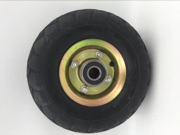 10 inch 350-4 rubber solid trolley wheel tiger cart trolley snack cart accessories caster heavy duty