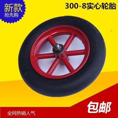 14 Inch Wheelbarrow Trolley Free Pneumatic Tire Sub Solid Tire 300-8 Rubber Wheels Explosion Proof Anti-Zels Castors