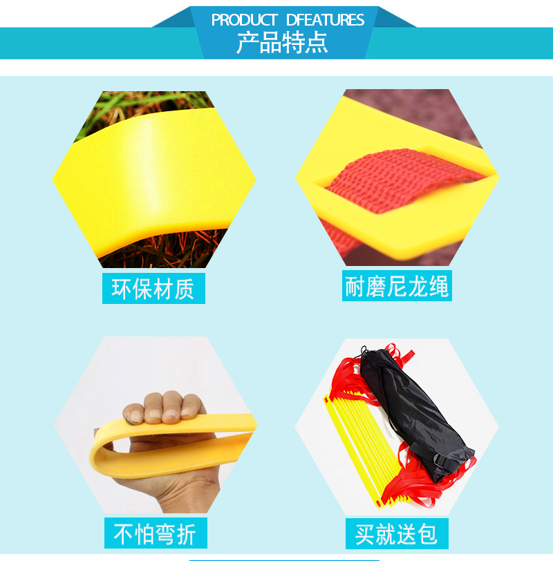 Thiết bị đào tạo bóng đá thang bậc thang thang năng lượng nhảy bậc thang bước đào tạo bậc thang nhanh nhẹn thang bóng rổ tốc độ tinh thần - Bóng đá găng tay thủ môn không xương giá rẻ	