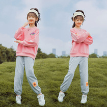 Girls  suit Autumn 2021 new net red middle and large childrens western style autumn clothes girls spring and autumn Korean clothes trend