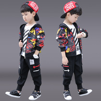 Childrens clothing boys autumn suit 2021 new foreign boy 15 autumn Korean sports handsome ten-year-old tide