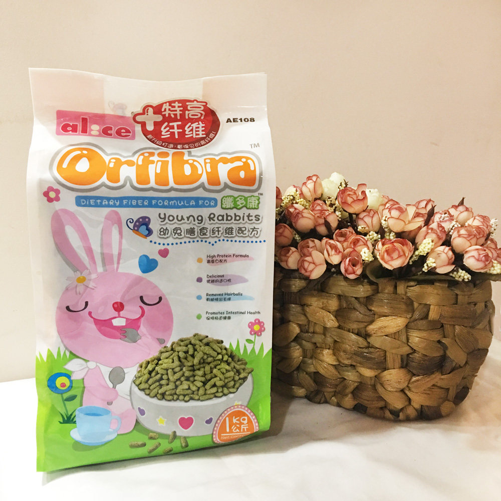  Alice Tim Moshe Grass Puffed Rabbit Grain Rabbit Food Rabbit feed Dietary Fiber Formula 1kg
