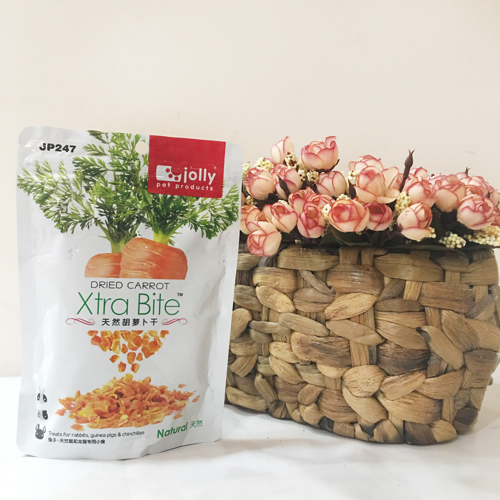 Jolly Zolly Natural Carrot Dried Hamster Rabbit Dragon Cat Dutch Pig Guinea Pig snacks 120g JP247