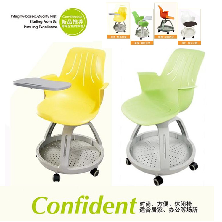 Step up writing board Students training chair table and chairs integrated mobile meeting chair with book blue reception chair listening to class chair
