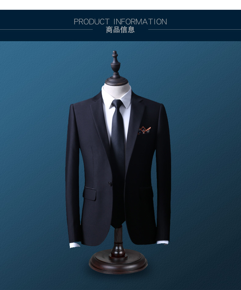 Bộ đồ vest nam ba mảnh kinh doanh chuyên nghiệp phù hợp với bộ đồ nam phiên bản Hàn Quốc của chú rể tự trồng mùa cưới quần kaki