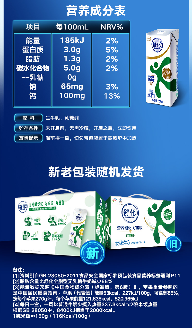伊利 舒化奶 无乳糖低脂型牛奶 220ml*12盒*2箱 图7