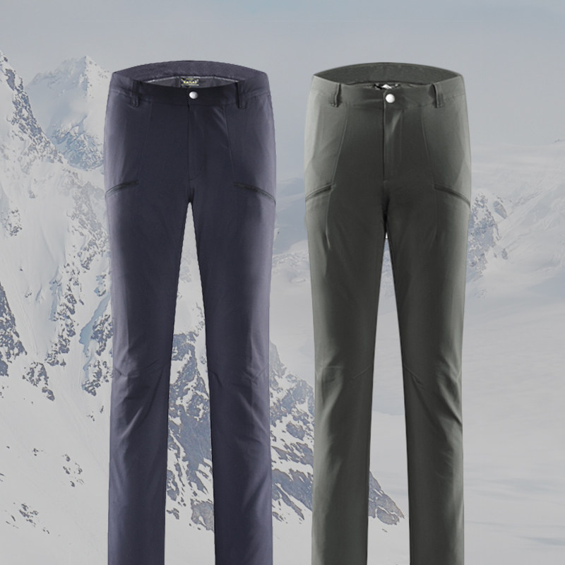 Little Sun men's and women's autumn and winter outdoor professional climbing 9a trousers double-layer fleece pants elastic sports soft shell running