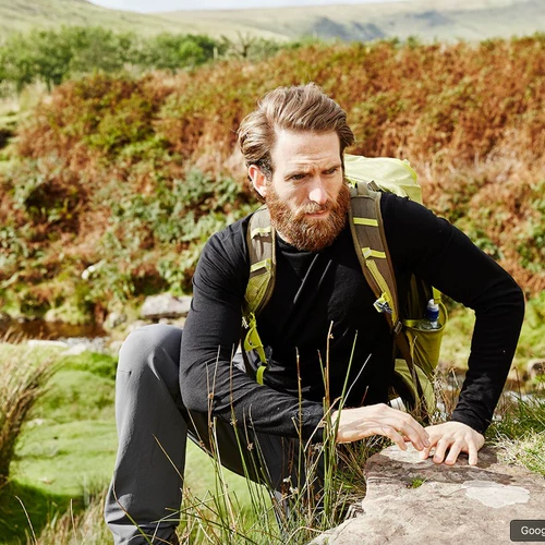 灰壳 Дорожный шерстяной быстросохнущий лонгслив подходит для пеших прогулок, нижнее белье, футболка