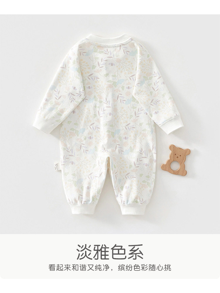 新生婴儿连体衣春秋季婴幼儿衣服纯棉打底睡衣男女宝宝哈衣爬爬服 — 15