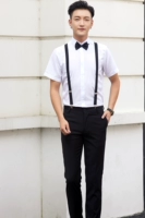 Рубашка, подтяжки, короткий рукав