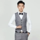 (Отлично) Серый жилет+Рубашка+Брюки