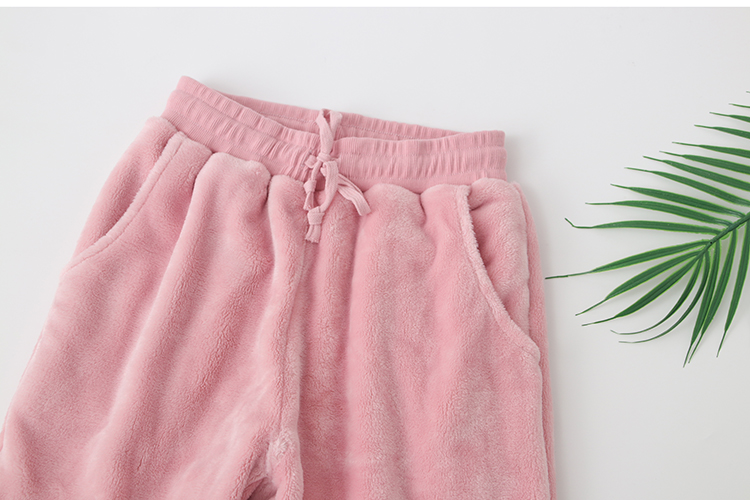 Cặp quần nhung nhung nữ ngủ dày nam cộng với nhung ấm flannel nhà quần mùa đông chân quần âu nam