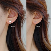 925 - Sole silver pearl ear nails female French light luxury high temperament cold air sleep without picking in tide earrings