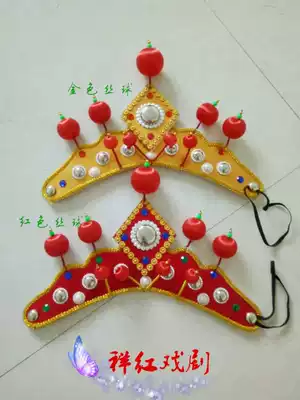 Adult children's opera Mulan headdress Drum cap Gong drum cap Drum Liezi Male and female soldiers dance headdress