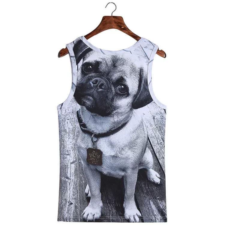 Funny Doodle Monkey 3d Gorilla Sweat Vest Fat Fat Kích thước lớn của nam giới Sáng tạo mô hình động vật ba chiều