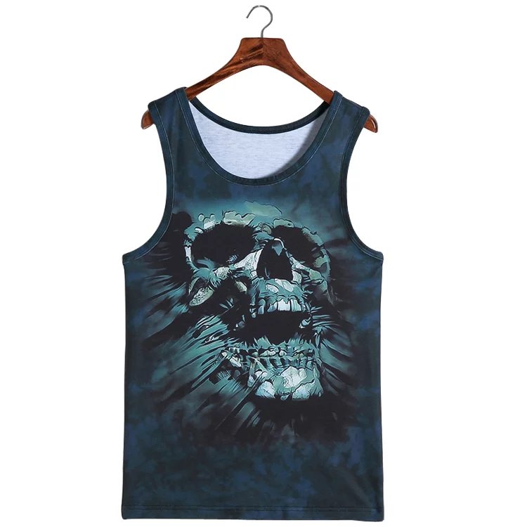 Funny Doodle Monkey 3d Gorilla Sweat Vest Fat Fat Kích thước lớn của nam giới Sáng tạo mô hình động vật ba chiều áo 3 lỗ