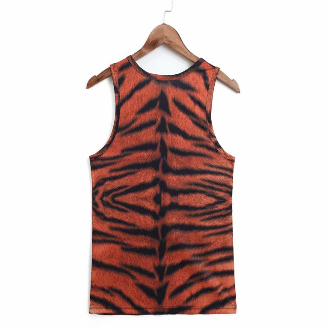 Funny Doodle Monkey 3d Gorilla Sweat Vest Fat Fat Kích thước lớn của nam giới Sáng tạo mô hình động vật ba chiều áo 3 lỗ
