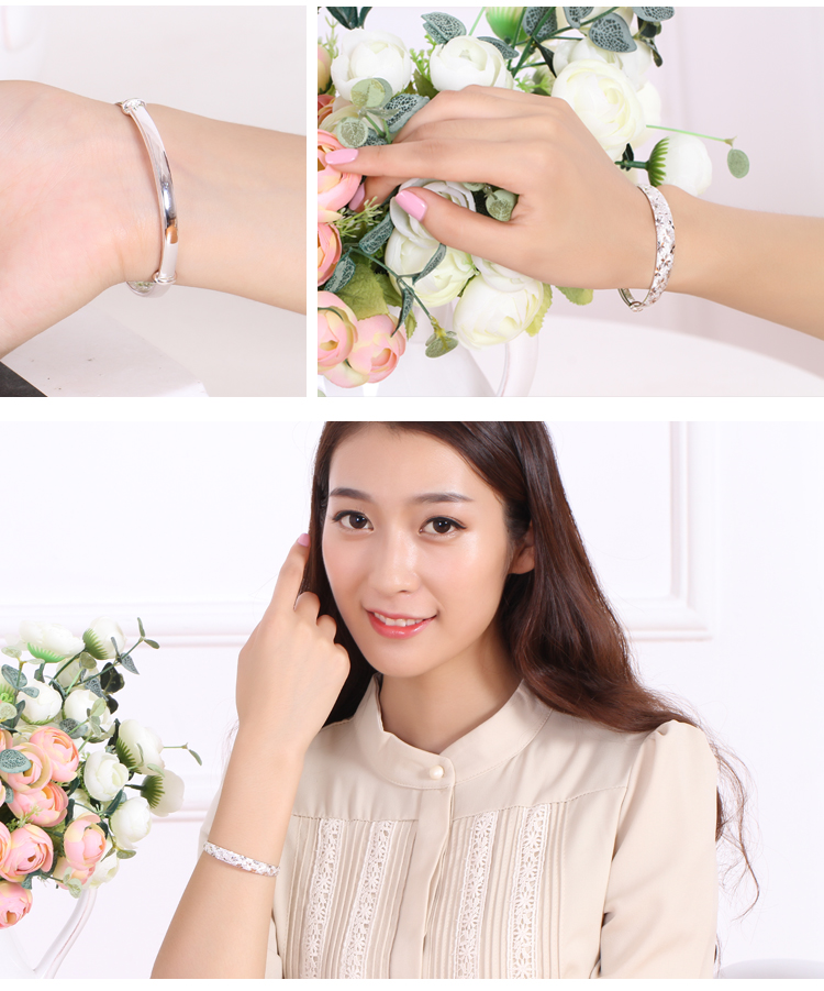 Vòng đeo tay bạc với phong cách starry bracelet trẻ em Nhật Bản và Hàn Quốc đơn giản mở bracelet trang sức món quà sinh nhật cho bạn gái