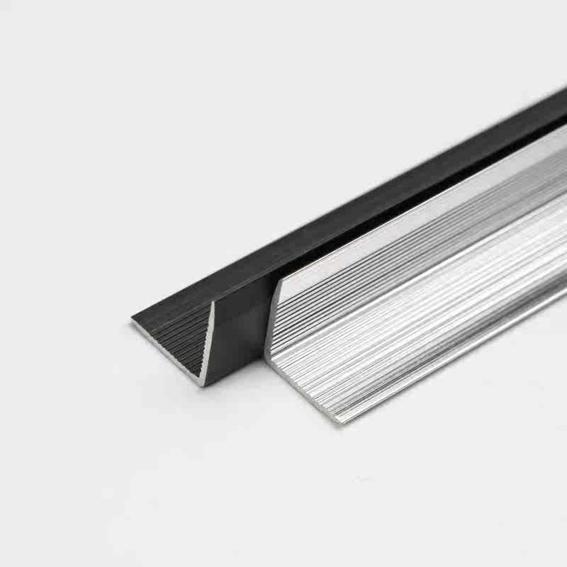 Titanium Aluminum Alloy Right Angle Collection Edge Strip Anticollision Protection Bar 7 Words L Type Wood Finishes Wall Panel Tile Floor Closing Press Side Strip Card