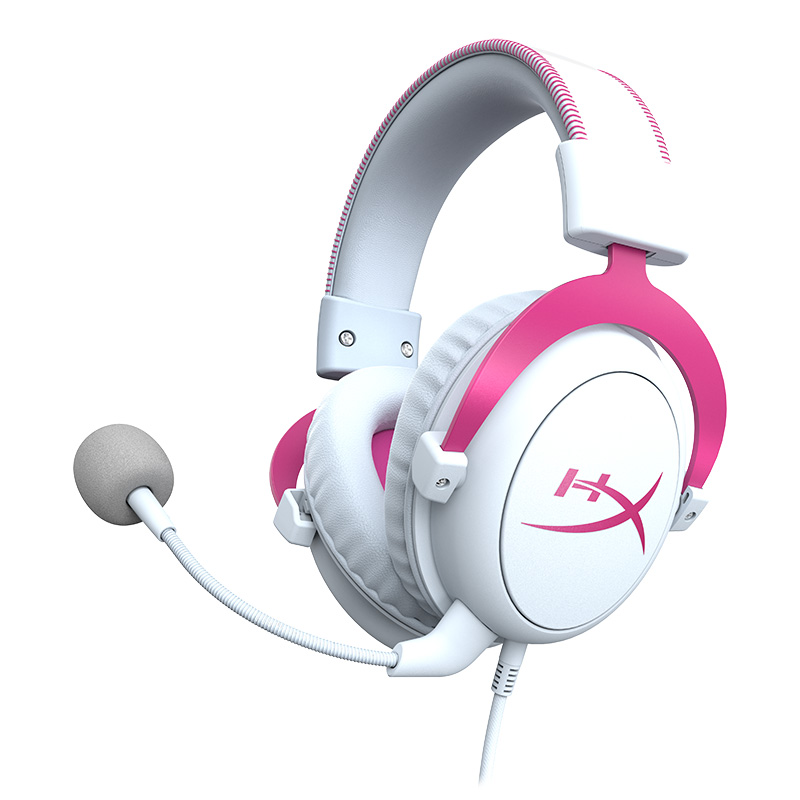 Extremely unknown HyperXcloud2 hurricane pink men and women gods and goddess game headset listening to voice debate 7 1 channel