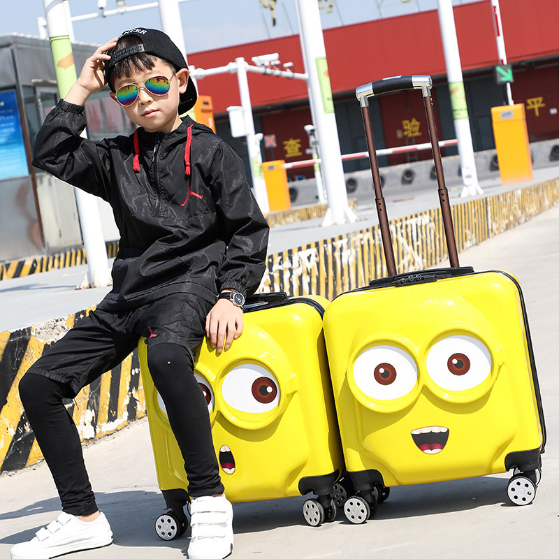 Cartoon children's trolley case female 18-inch little boy suitcase suitcase universal wheel 20 students password box suitcase