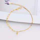 Квадратный браслет, брендовый аксессуар, ювелирное украшение, серебро 925 пробы, «сделай сам»