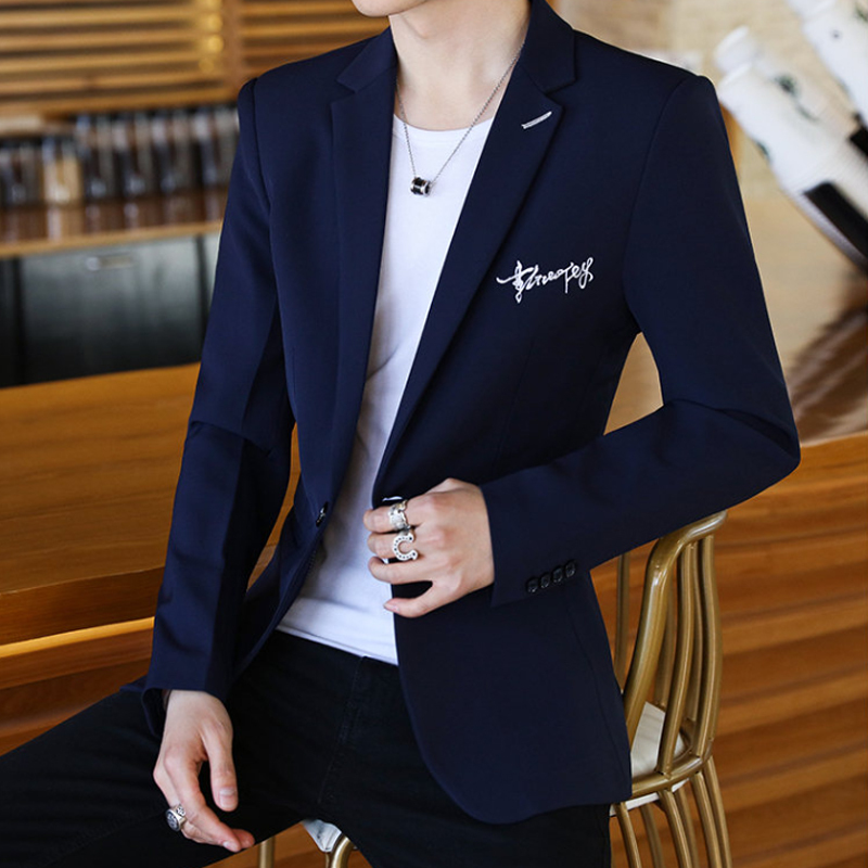 Men's Slim-Fit Suit Jacket 2025 New Style Small Suit Casual Stylish British Style Single Jacket for Men