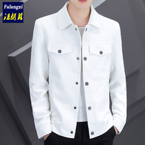 Spring Autumn Season Mens Jacket for the Han version 2021 Turns The Trend Mens Jacket Casual Handsome and White Jacket Man