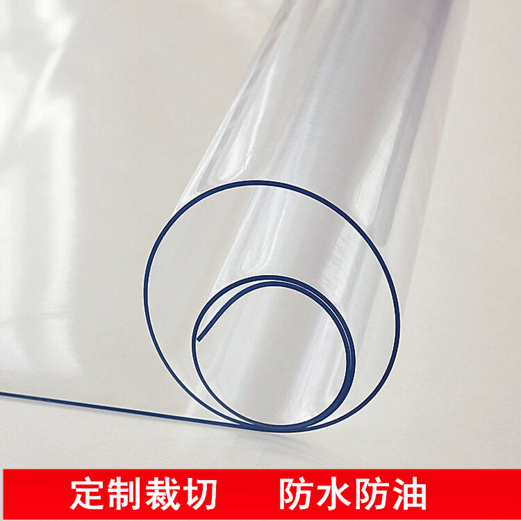 Non-toxic 65*70 transparent table cloth PVC soft glass plastic waterproof and anti-scalding coffee table pad crystal plate rectangular table