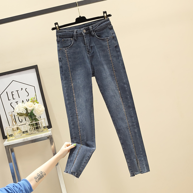 High end large size women's dress 2022 Summer new cover slim fit slim fit slim fit slim fit straight cylinder jeans female