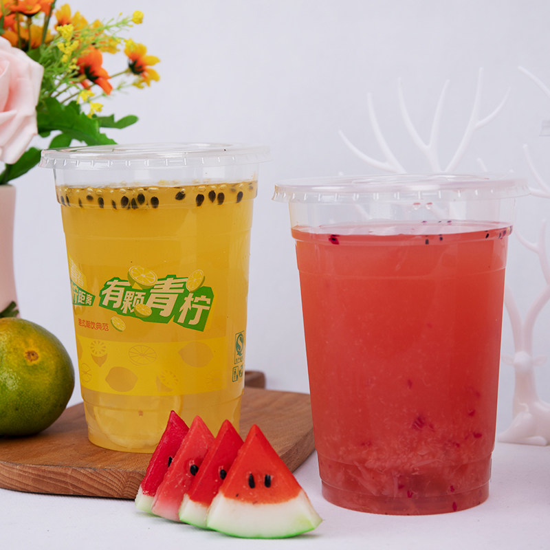 1000cc net red milk tea cup plastic cup Taimangla fruit tea cup oversized bully king cup with lid  